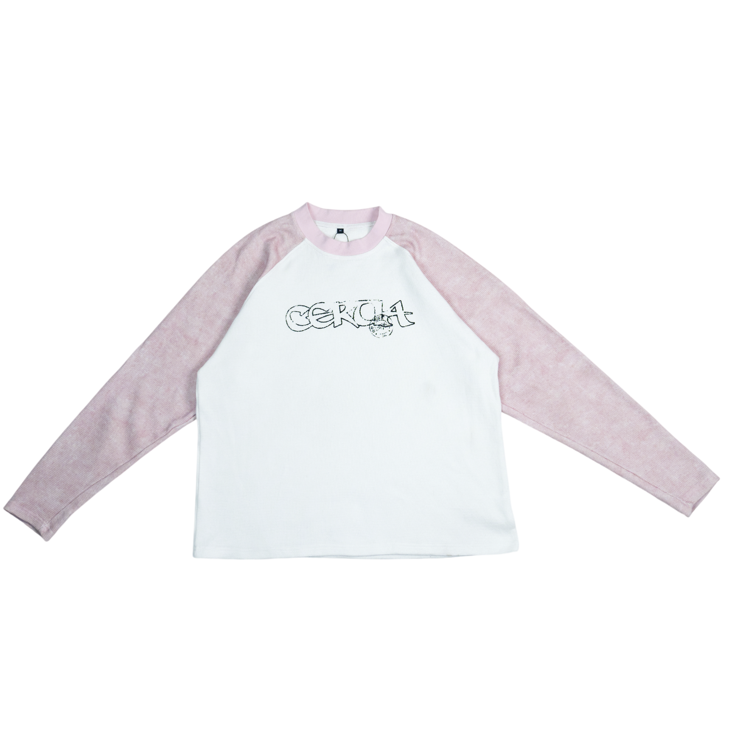LONG SLEEVE WAFFLE KNIT [PINK]