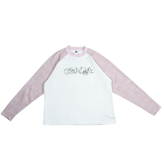 LONG SLEEVE WAFFLE KNIT [PINK]