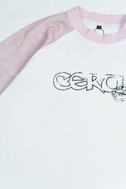 LONG SLEEVE WAFFLE KNIT [PINK]